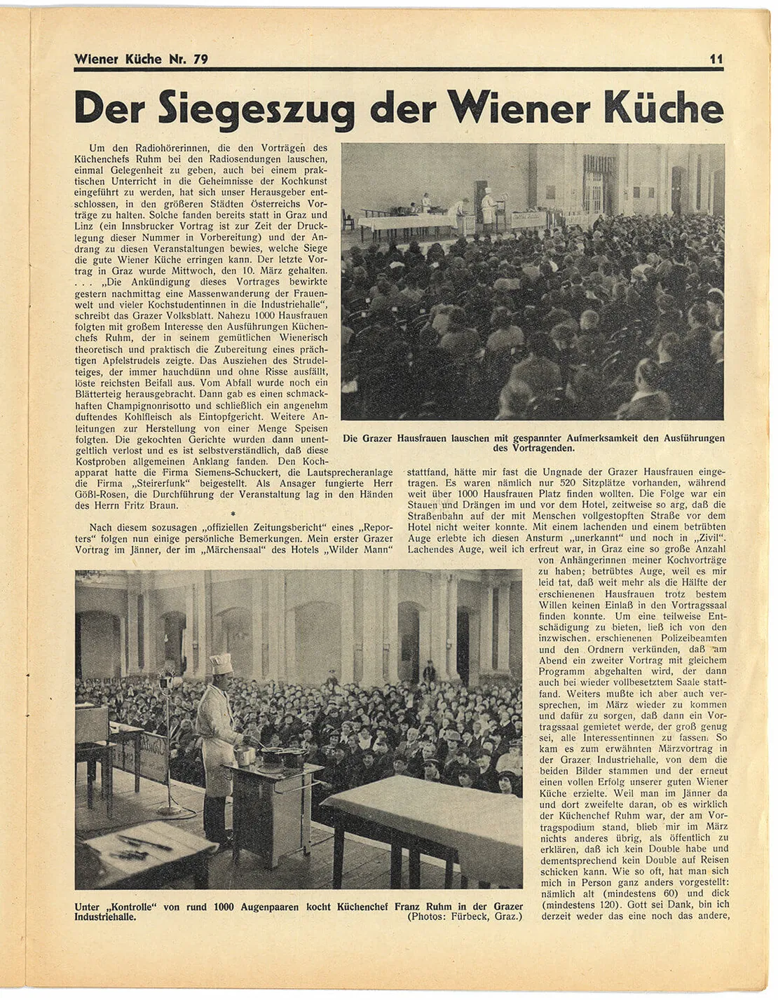 Wiener Küche, Nr. 79, 1937, Seite 11, Susanne Breuss  