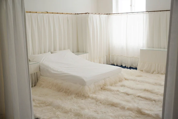 Rekonstruktion des Schlafzimmers für Lina Loos für die MAK-Ausstellung „Wege zur Moderne“ durch Hubmann und Vass Architekturbüro, Foto: Robert Newald/picturedesk.com