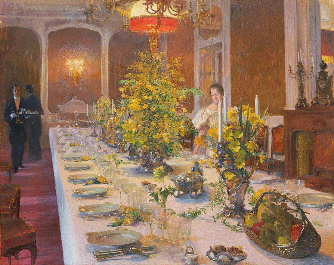 Carl Moll: Vor dem Diner, 1899, Kunstsammlungen Dresden 