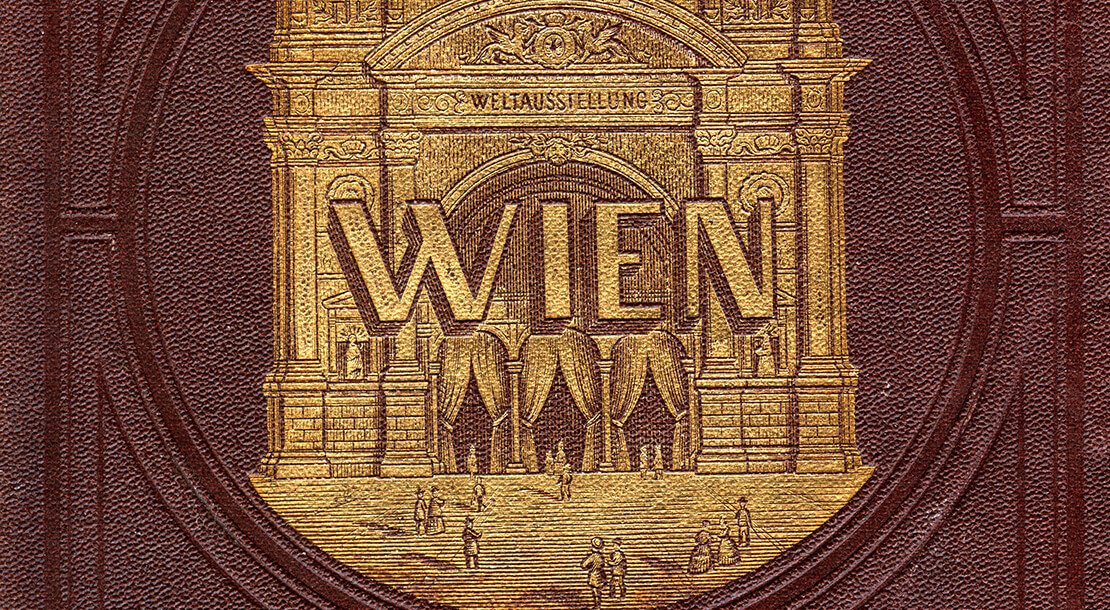 Cover des Wien-Führers aus der Reihe Meyer’s (Ausschnitt), Wienbibliothek im Rathaus 
