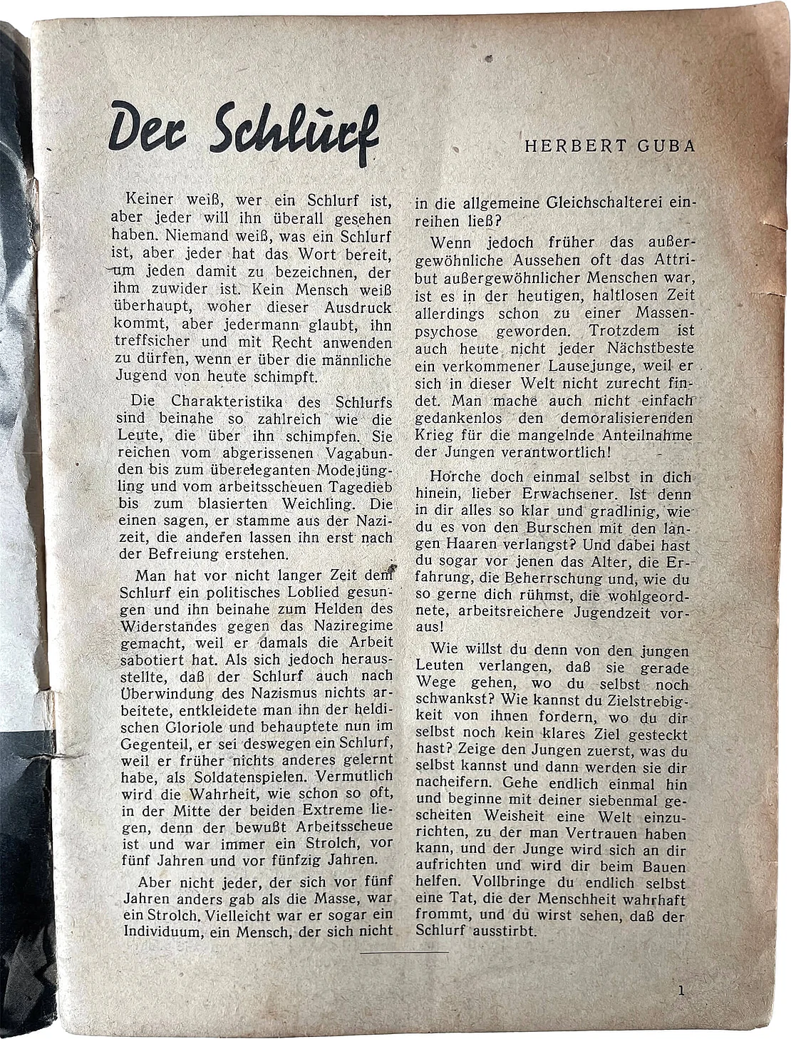 Aus dem „Magazin für alle“, vermutlich 1948, Privatsammlung  