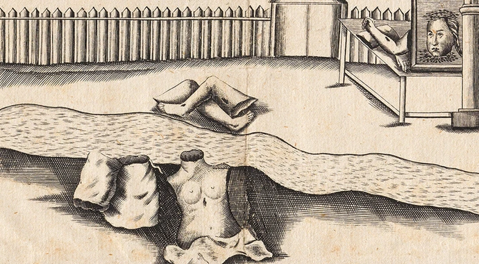 Das kürzlich erworbene Flugblatt aus dem Jahr 1665 (Ausschnitt), Wien Museum