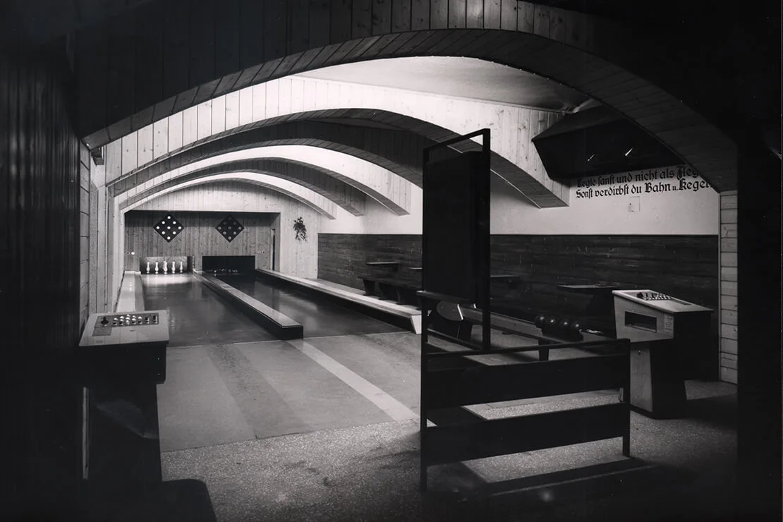 Die Kegelbahn im Keller, 1960er Jahre, © Grand Café am Alsergrund