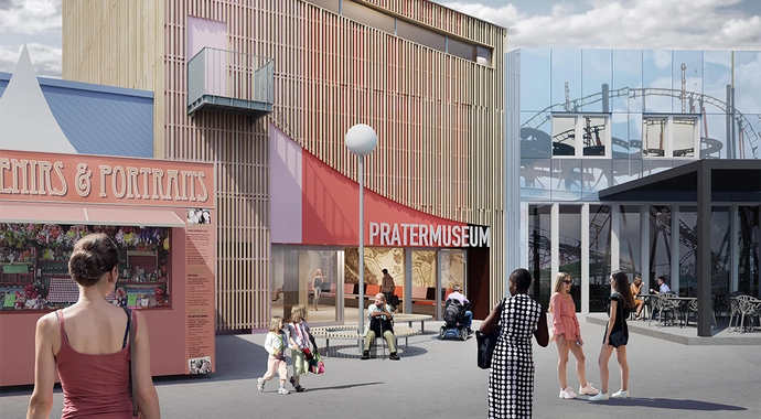 Pratermuseum neu, Rendering © Michael Wallraff, Wien Museum