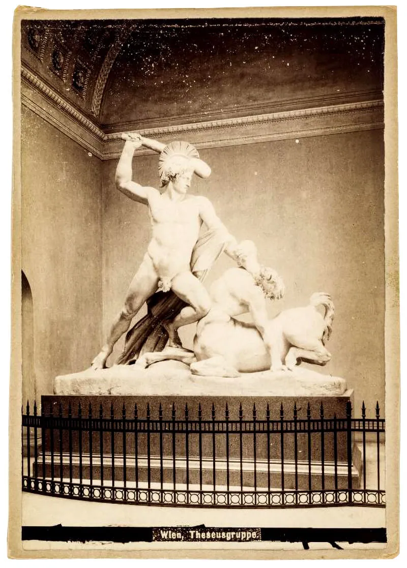 Theseusgruppe von Antonio Canova, Fotografie vor 1890, Wien Museum