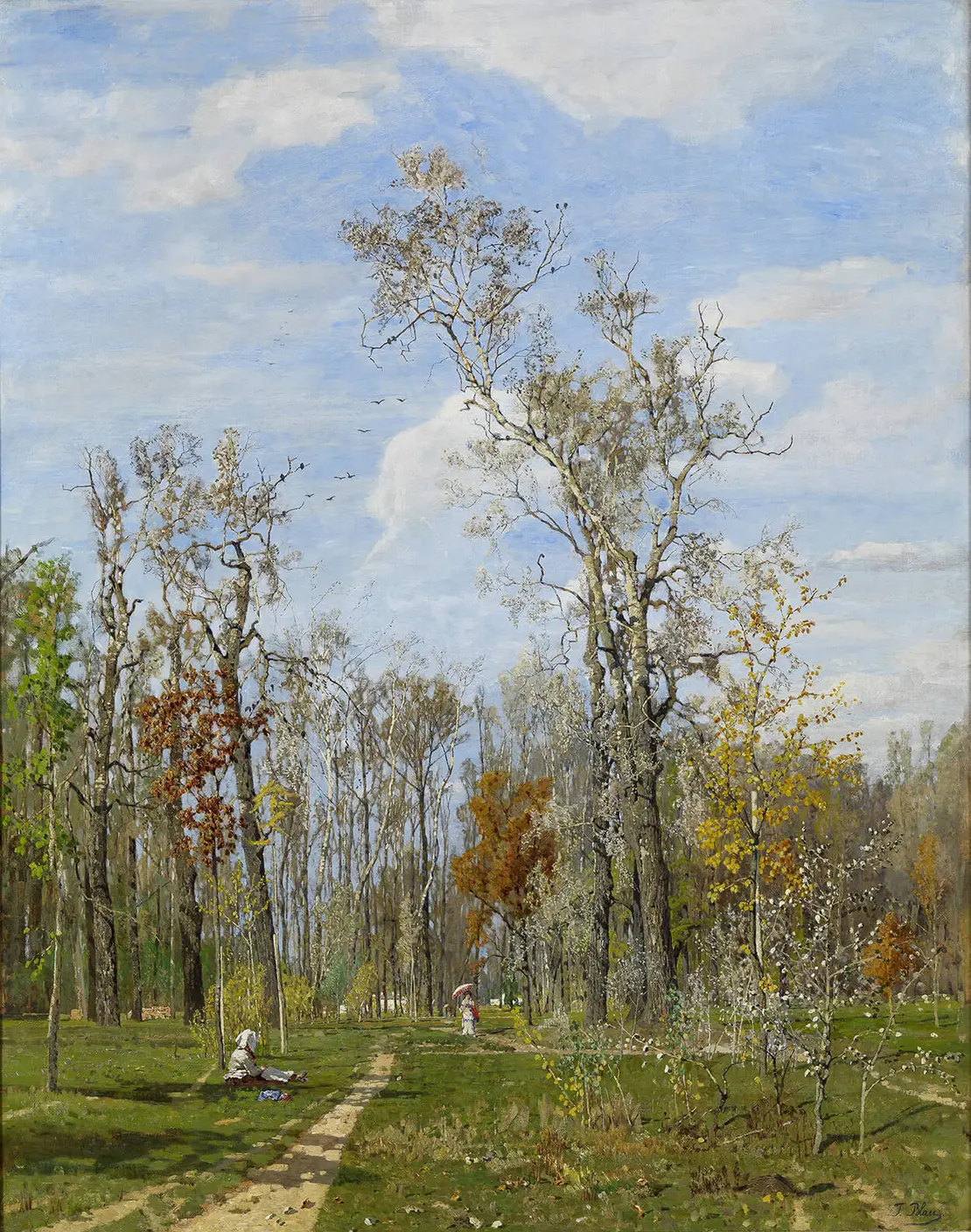 Tina Blau: „Herbsttag. Prater (In der Krieau)“, 1881, Öl auf Leinwand, Wien Museum, Inv.-Nr. 31522  