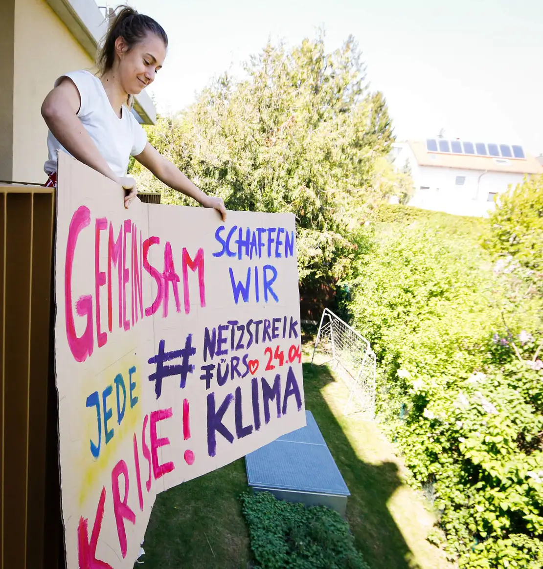 Netzstreik fürs Klima am 24. April 2020, Foto: Franziska Marhold