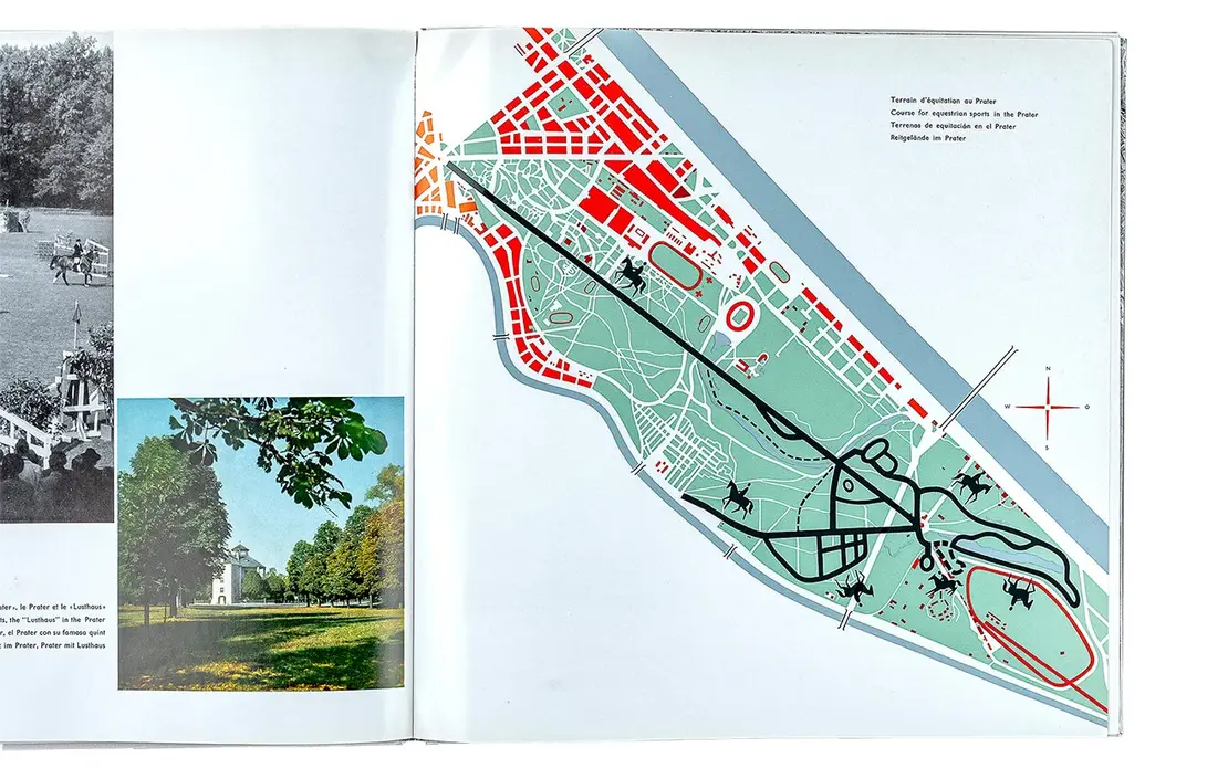 Abbildung aus dem Buch „Wien meldet seine Kandidatur für die Olympischen Spiele 1964“, 1958, Foto: Stephan Doleschal