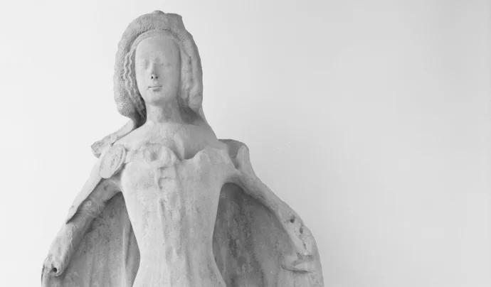 Katharina von Böhmen, von der Westfassade von St. Stephan, um 1359–1363, Kalksandstein, Wien Museum