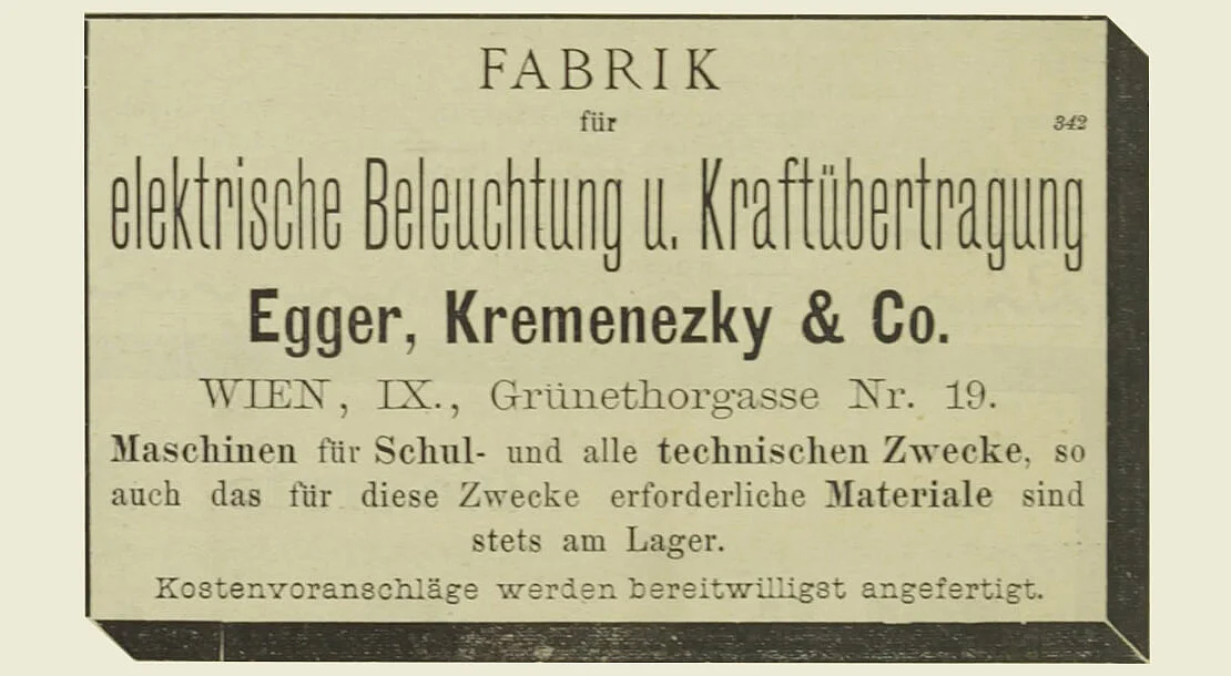 Anzeige aus: Der Bautechniker 1884, Seite 12, ANNO/ÖNB  