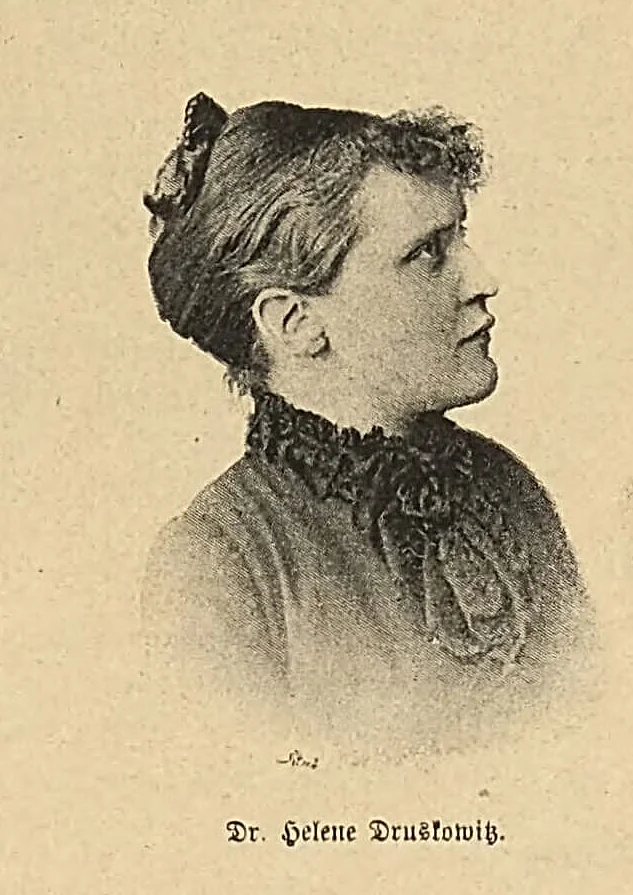 Helene von Druskowitz, abgebildet in der Zeitschrift Wiener Mode, Nr. 17, 1889, ANNO/ÖNB  