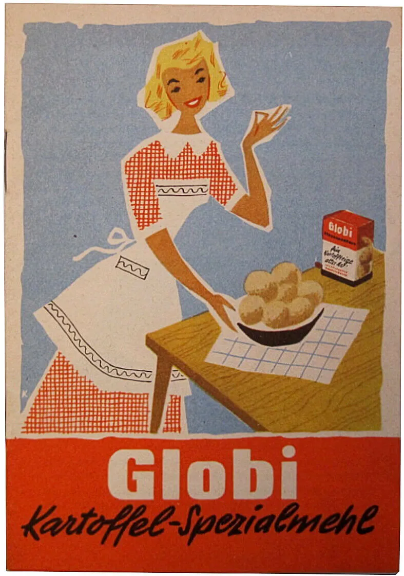 Rezeptbroschüre für Globi-Kartoffelspezialmehl, u.a. mit Rezepten von Franz Ruhm, 1958, Wien Museum  