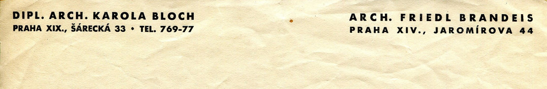 Briefkopf, Briefpapier von Karola Bloch und Friedl Dicker-Brandeis, um 1936, Archiv Georg Schrom. 