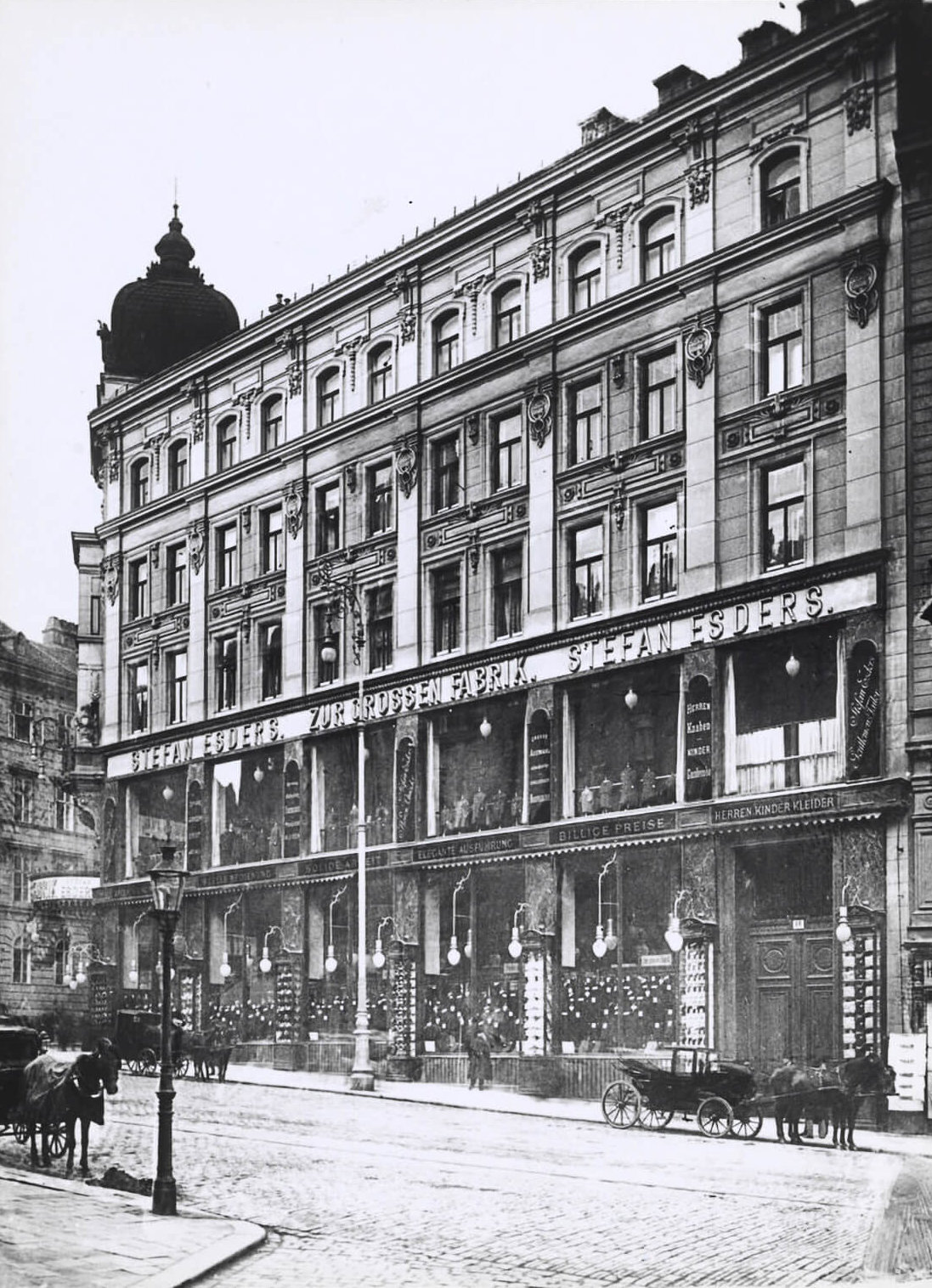 Warenhaus Esders, Mariahilfer Straße/Breitegasse, Fotoatelier Gerlach, um 1900, Wien Museum 