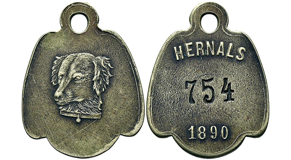 Hundemarke der Gemeinde Wien, 1890, Wien Museum: Inv.-Nr. 308465/32  