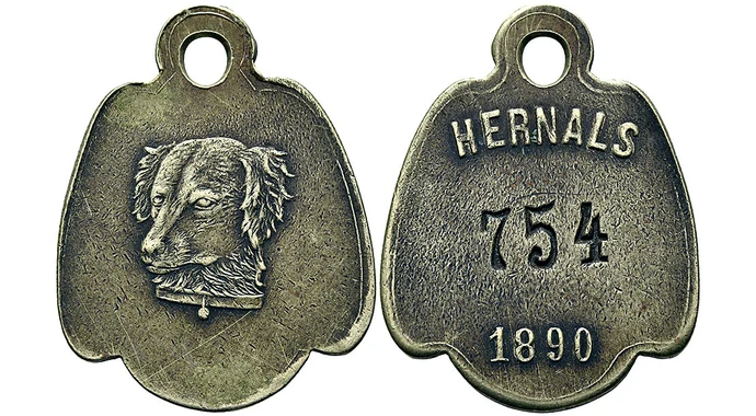 Hundemarke der Gemeinde Wien, 1890, Wien Museum: Inv.-Nr. 308465/32