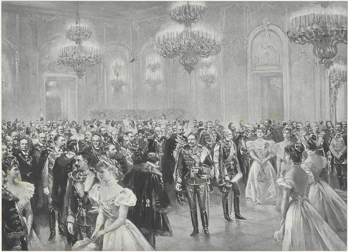 Wiener Hofball, um 1900, Lithografie von Wilhelm Gause, Wien Museum, Inv. Nr. 238689