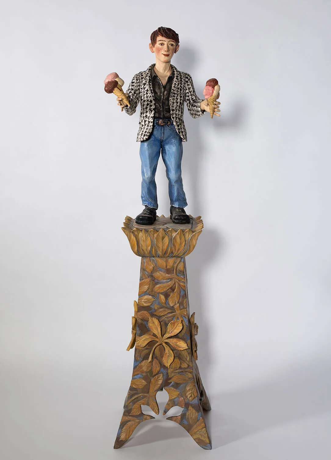 Bernhard Tragut: Das letzte Eis, 1991-92, Kasein auf Lindenholz, Wien Museum  