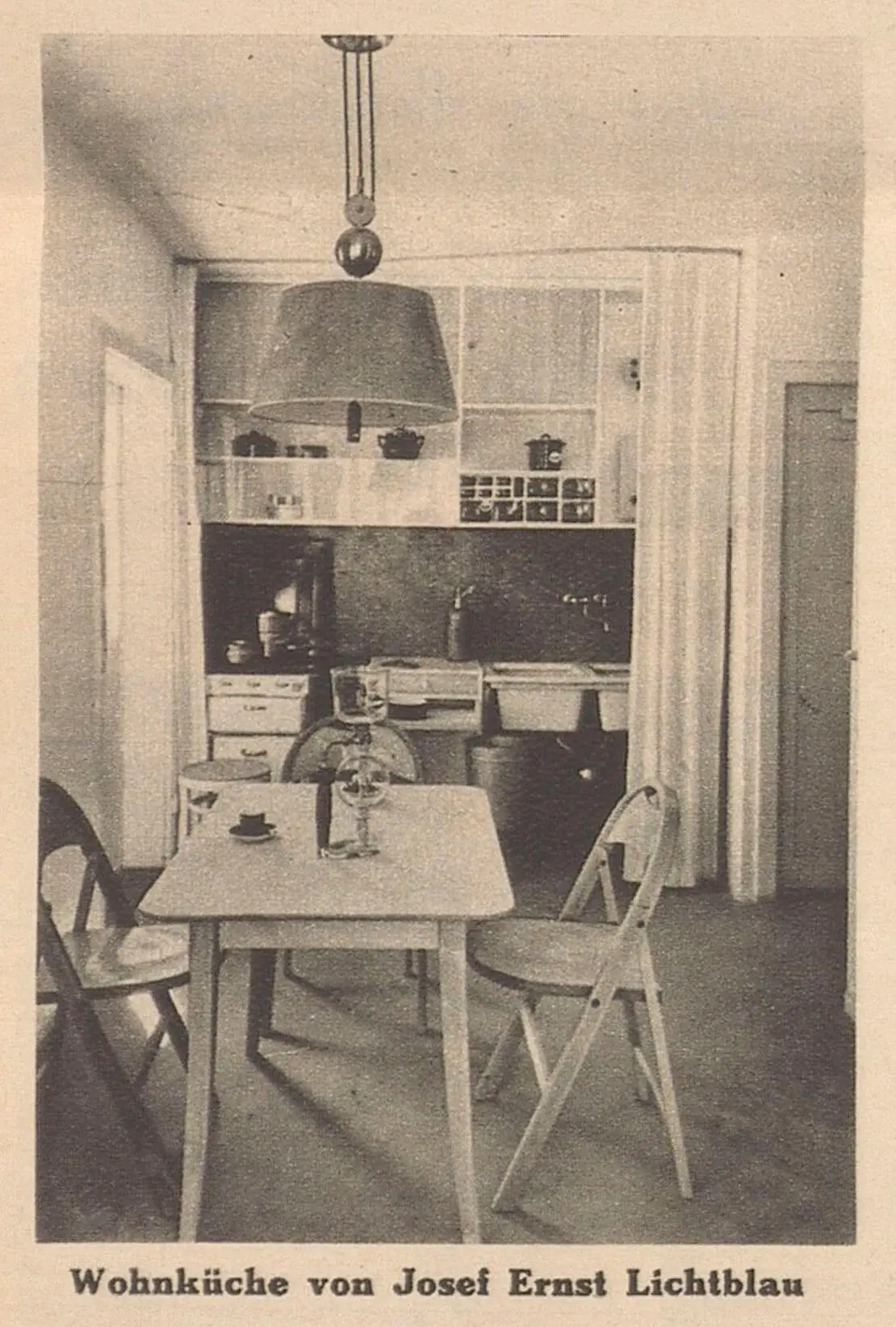 Wohnküche von Ernst Lichtblau, in: Der Kuckuck, 17. Juli 1932, ANNO/ÖNB  