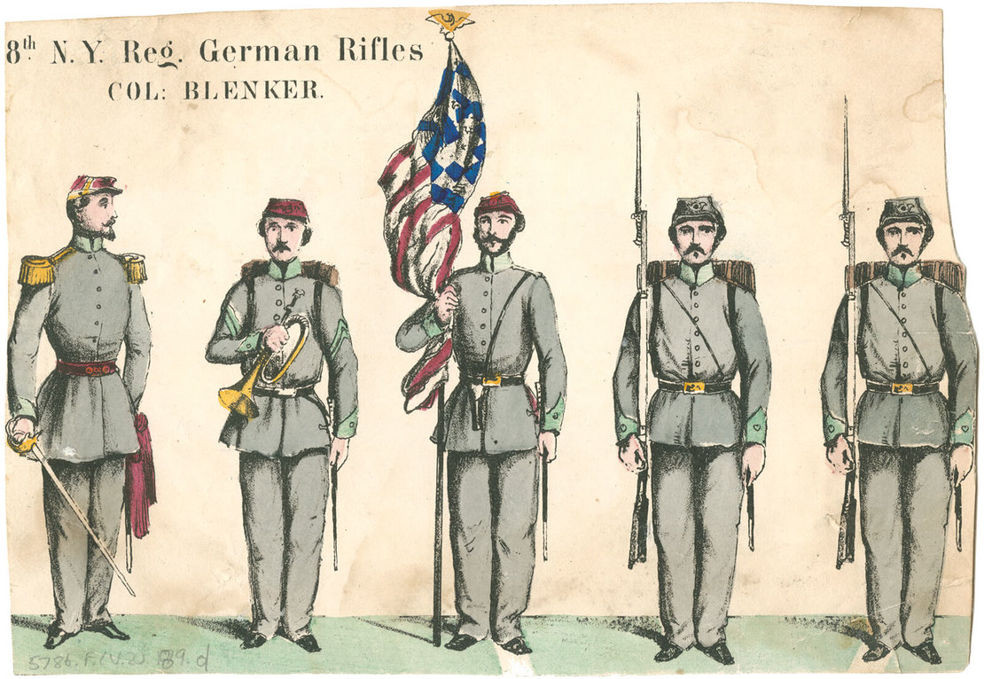 „First German Rifles“ im 8. New York Volunteer Infantry Regiment, 1861-1865, Library Company of Philadelphia 