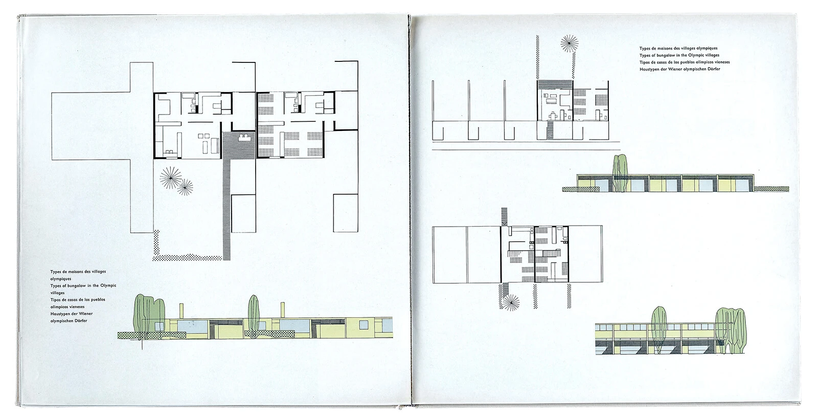 Häuser des Olympischen Dorfes, aus dem Buch „Wien meldet seine Kandidatur für die Olympischen Spiele 1964“, 1958, Foto: Stephan Doleschal