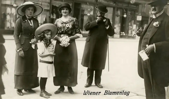 Ansichtskarte vom Blumentag 1913, Sammlung Göttche/Piffl