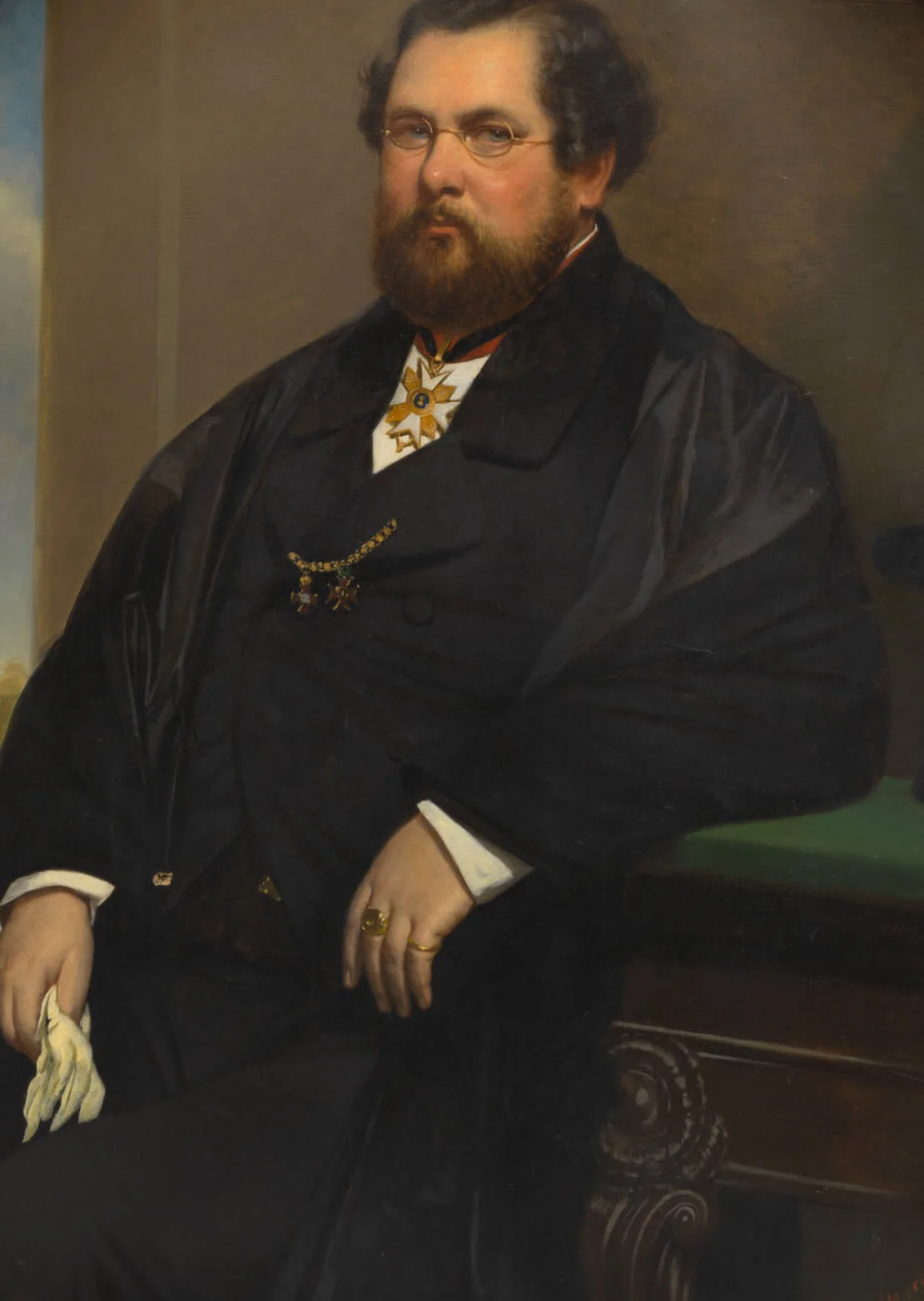 In ihrem 2019 erschienen Roman „Die Tauben von Brünn“ verarbeitete Balàka die Lebensgeschichte des Großhändlers und Bankiers Johann Carl von Sothen, hier auf einem Porträt von Josef Matthias Aigner, 1859 (?), Wien Museum  