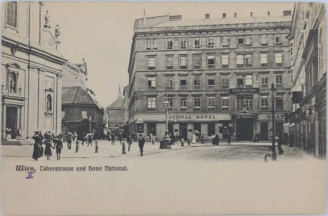 Hotel National, Ansichtskarte um 1900, Wien Museum, Inv.-Nr. 58891/498