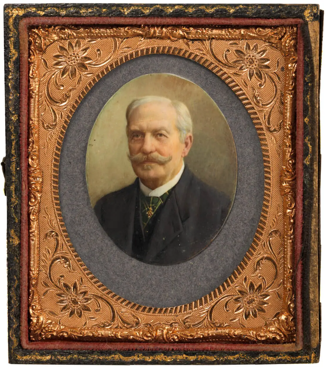 Miniaturporträt (bemalte Fotografie auf Elfenbein) von Carl Michael Ziehrer, undatiert, Wien Museum  