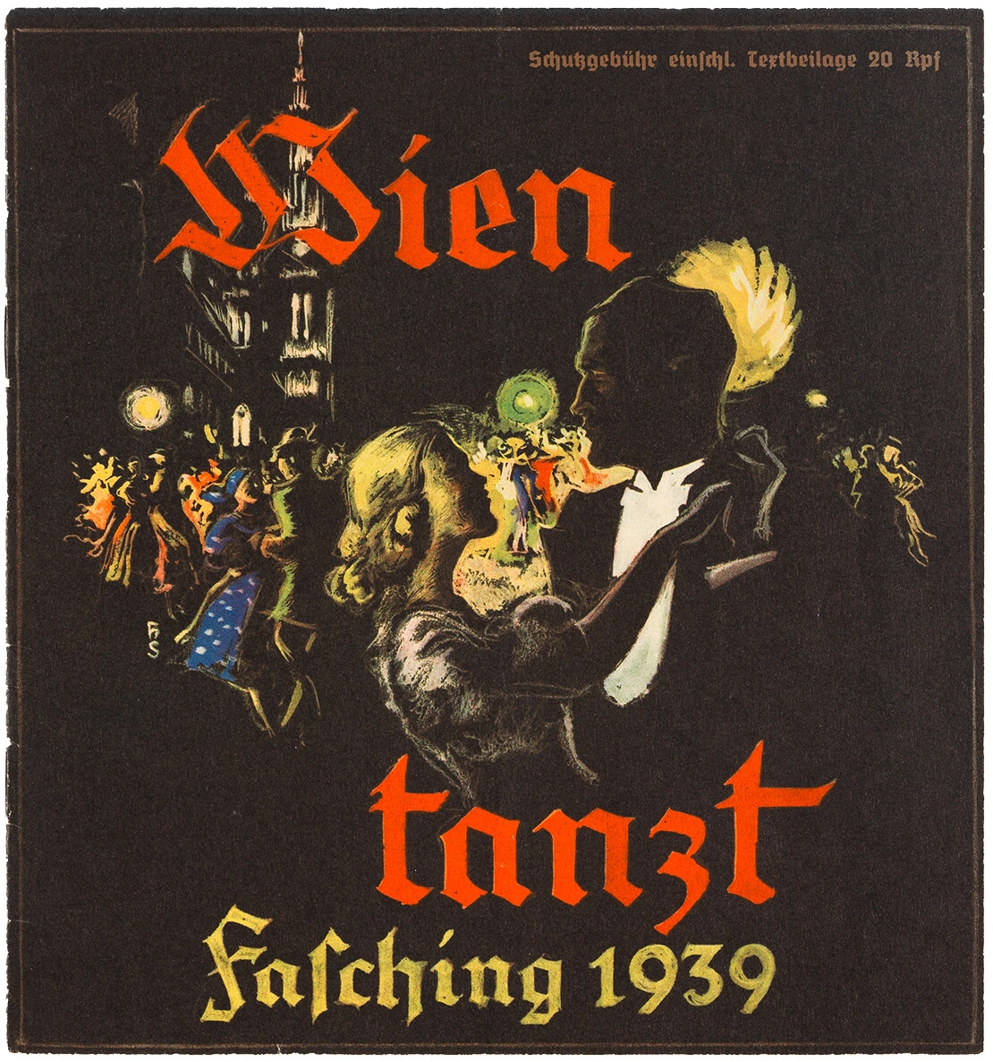 Programmheft „Wien tanzt. Fasching 1939“, hg. vom Wiener Verkehrsverein, Sammlung Wien Museum  