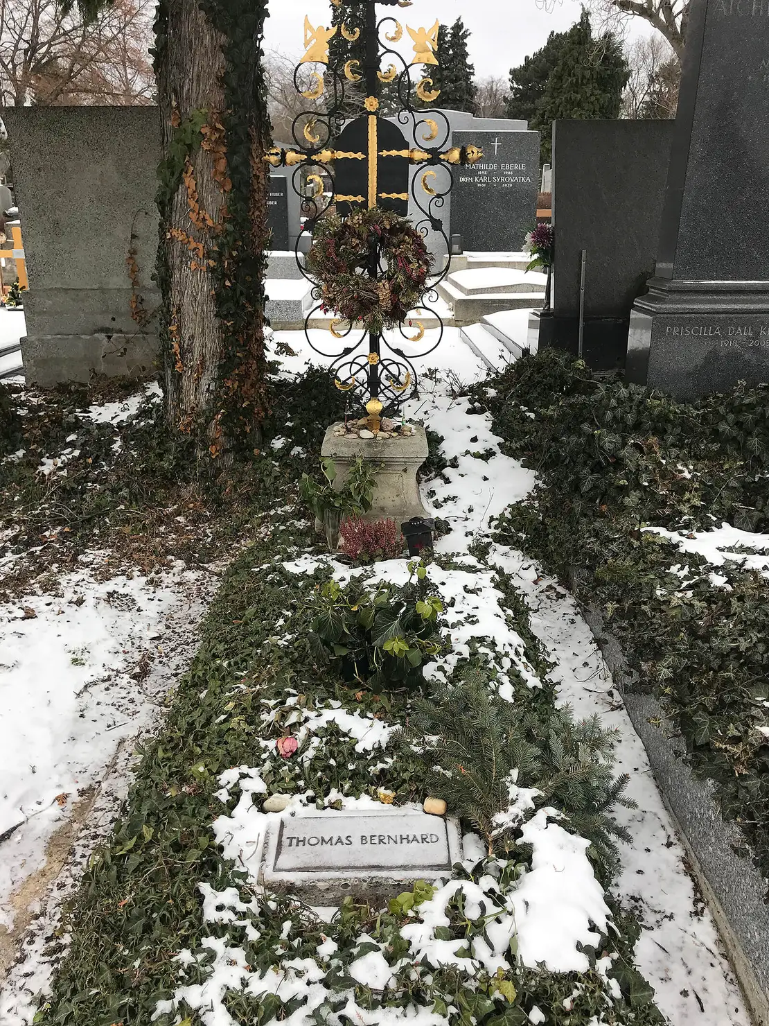 Grab Thomas Bernhards am Grinzinger Friedhof, Foto: Peter Stuiber
