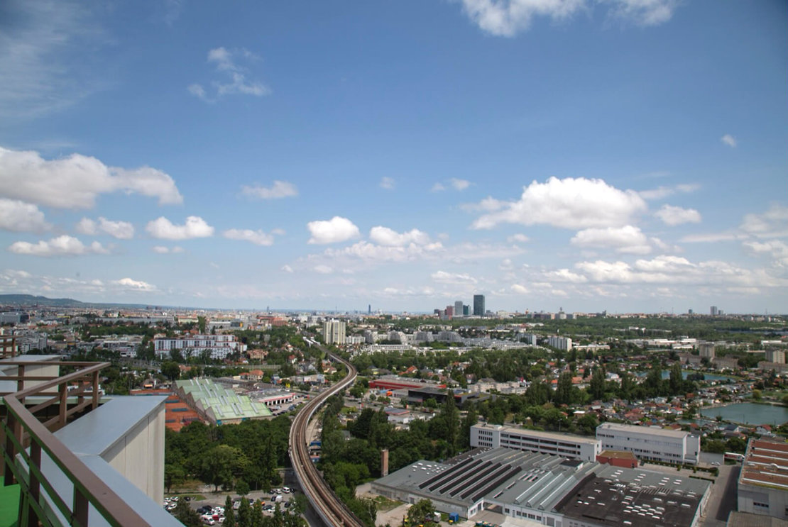 Der Blick von der Dachterrasse auf Wien, Foto: Leart Krasniqi 