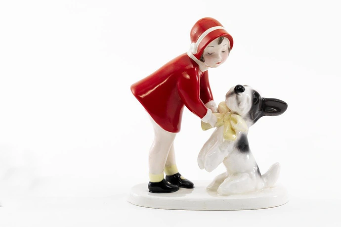 Claire Herczeg: Mädchen mit Hund, um 1931, Wien Museum