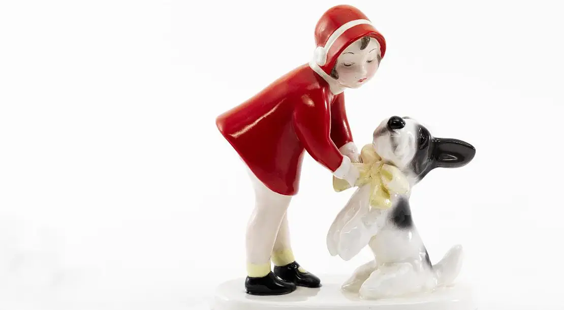 Claire Herczeg: Mädchen mit Hund, um 1931, Wien Museum  