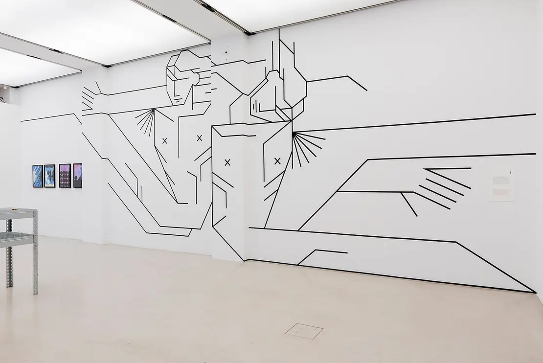 Gašper Kunšič, Too heavy to carry alone, 2022, Ausstellungsansicht „Dispatches from a Troubled City. Die Stadt als Roman“, Startgalerie, Wien Museum, Musa, 2022. Foto: Lea Sonderegger  