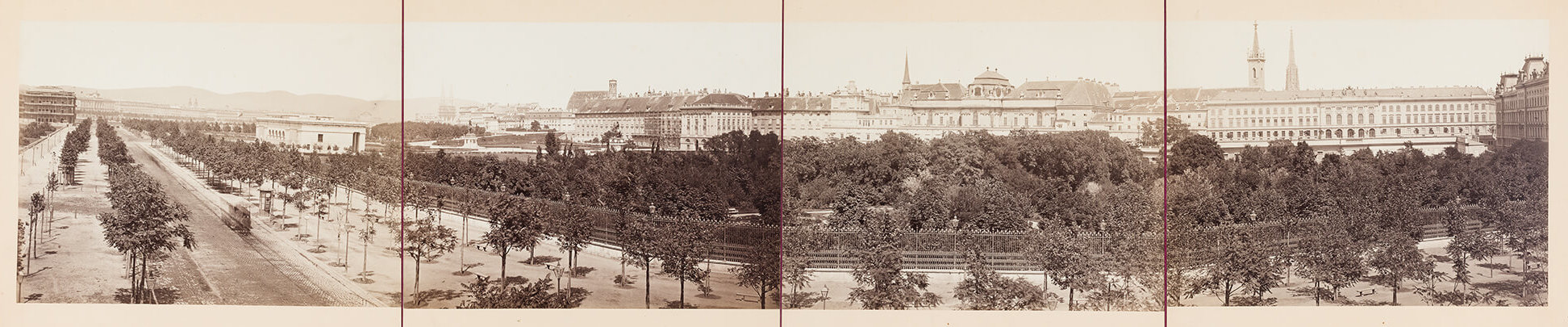 Panorama-Ansicht vom Burgring gegen Norden, um 1873, Wien Museum 