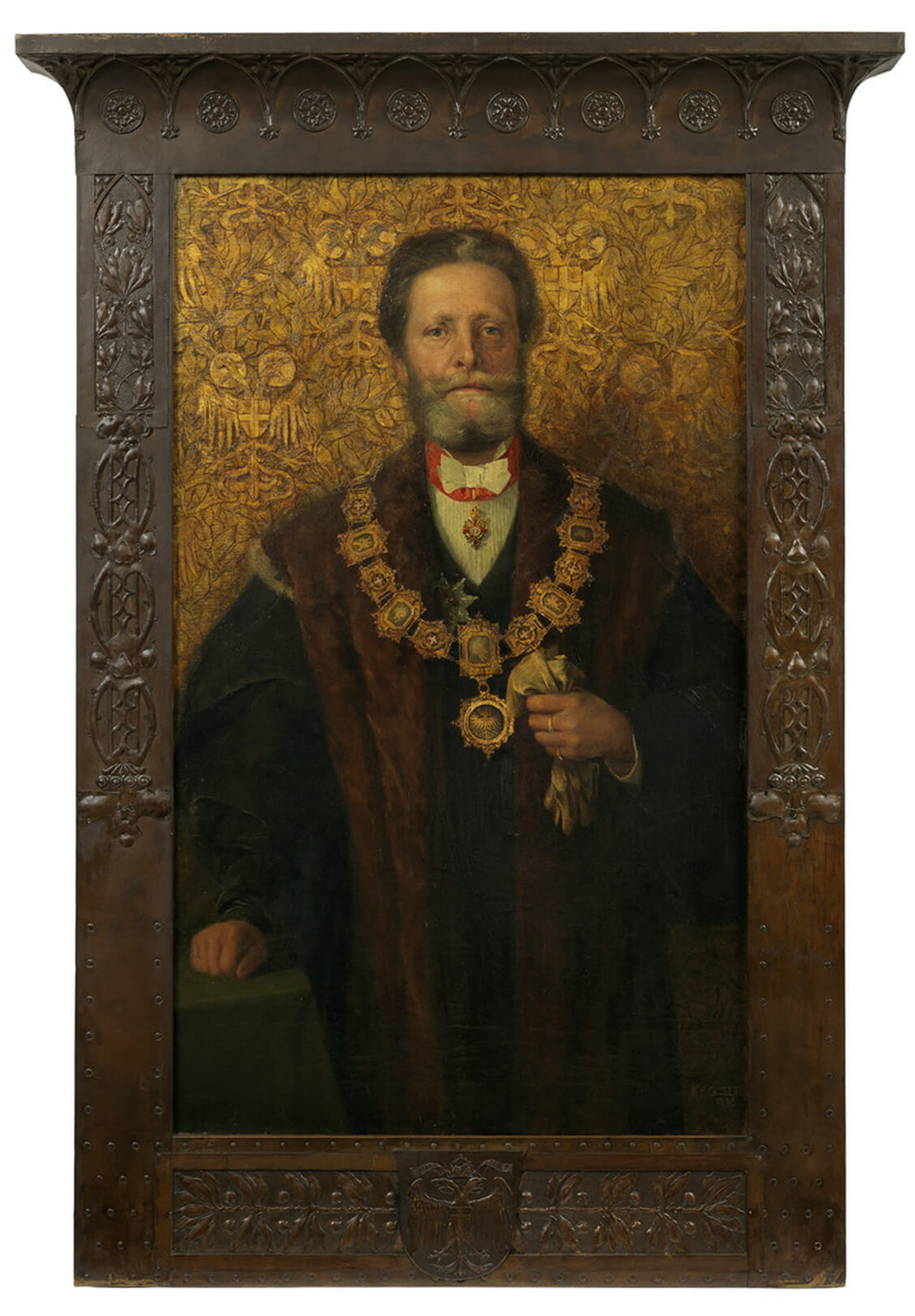 Karl Friedrich Gsur: Porträt von Dr. Karl Lueger, 1898 (Ölgemälde), Sammlung Wien Museum 