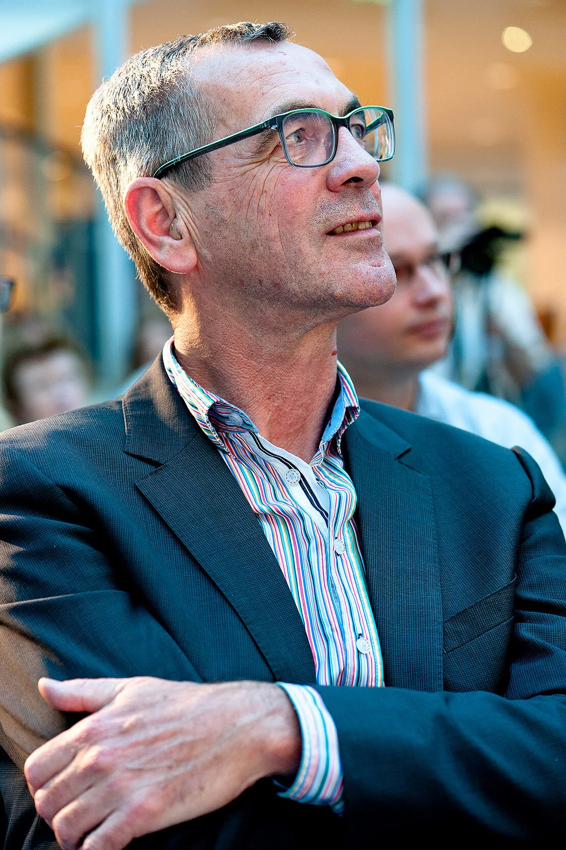 Didi Sattmann bei der Eröffnung seiner Ausstellung „Wien außen“ im Wien Museum 2013, Foto: Kramar/Kollektiv Fischka  