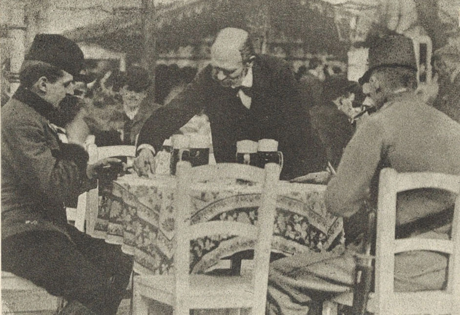 Gastgarten, Fotografie von Emil Mayer, um 1908, Wien Museum