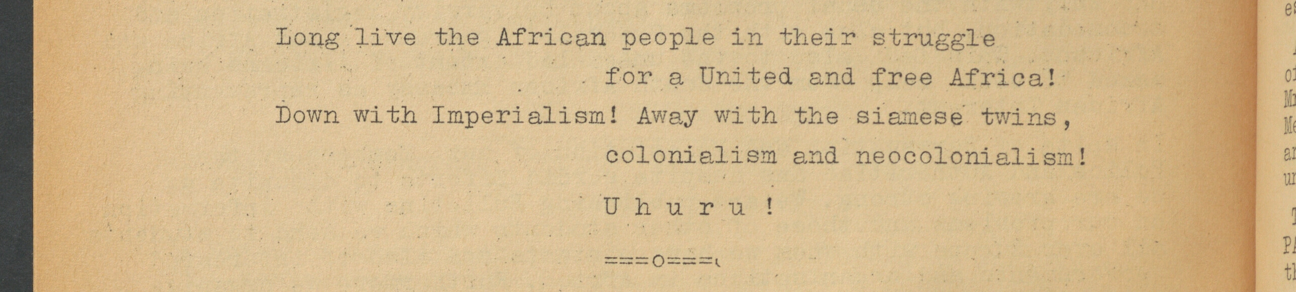 Ausschnitte aus dem PASUA-Newsletter „Africa Today“ zum Third Congress of the Union of African Students in Moskau, März 1964, Österreichische Nationalbibliothek, Wien  