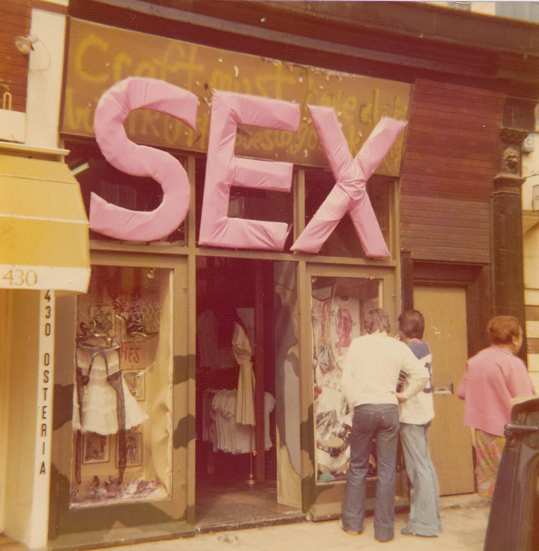 Boutique von Vivienne Westwood und Malcolm McLaren, 1976, Foto: Bernhard Tragut  