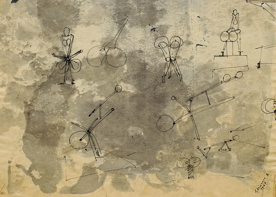 Oswald Stimm, Werkzeichnung, 1964