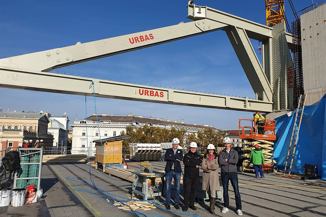 Thomas Fellner (Baucontrol), Richard Woschitz (Woschitz Group), Christina Schwarz und Heribert Fruhauf (Wien Museum)  