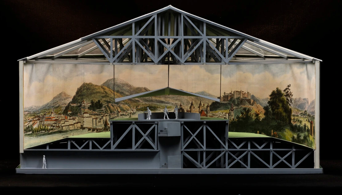 Modell (Querschnitt) eines Panoramagebäudes, angefertigt 2008 für das Wien Museum  