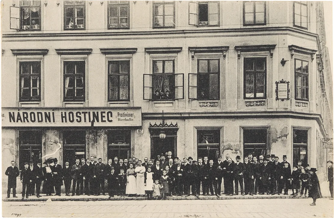 "Národni Hostinec"/“Privotiner Bierhalle“, 16., Ottakringer Straße 67, um 1910, Wien Museum