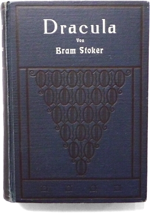 Deutsche Erstausgabe Ausgabe von „Dracula“, 1908, Wikimedia Commons  