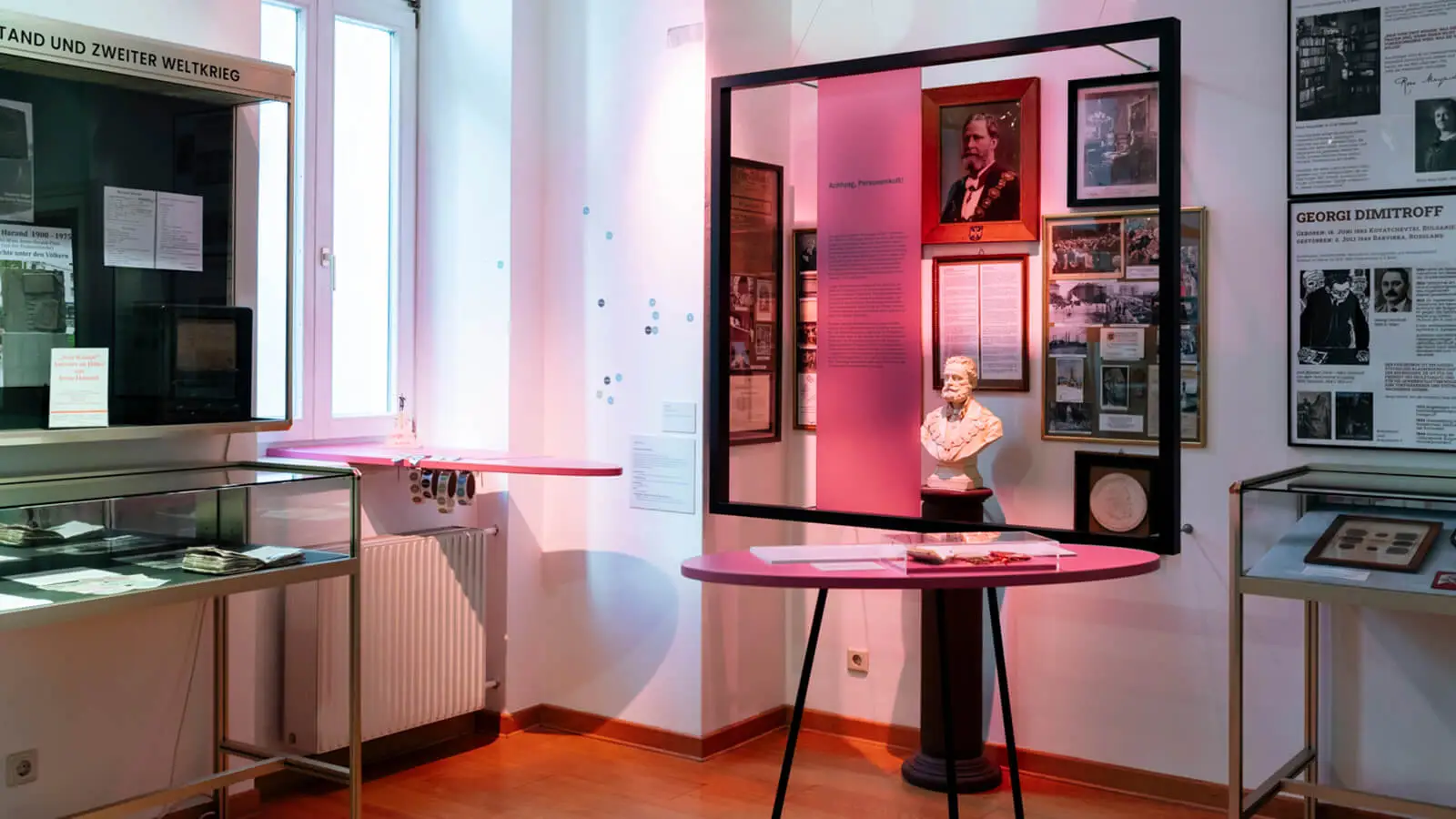 Die Intervention bei der „Lueger-Ecke“ im Bezirksmuseum Wieden, Foto: Marlene Fröhlich / luxundlumen.com  