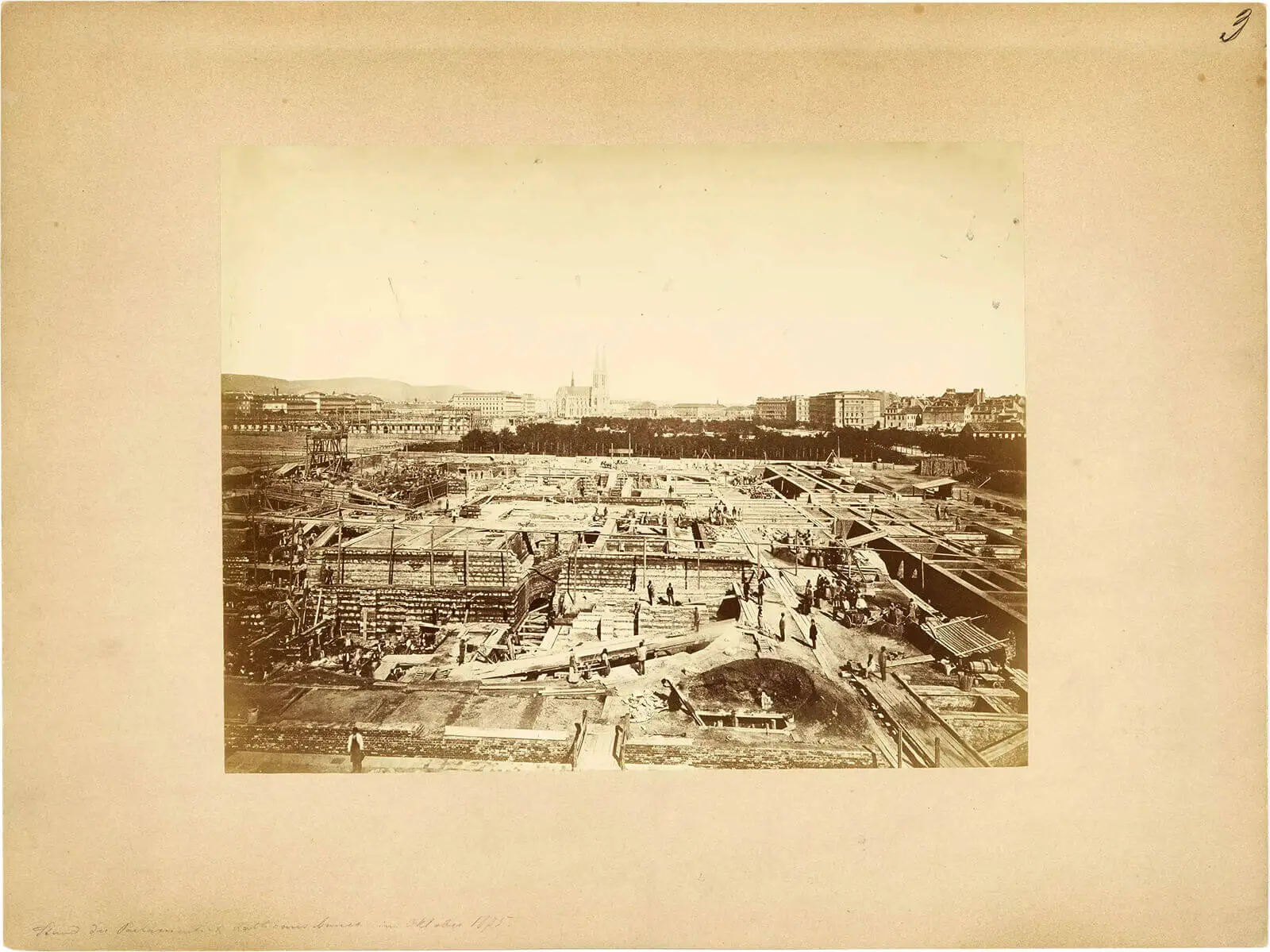 Baustelle des Parlaments im Oktober 1875, Wien Museum  