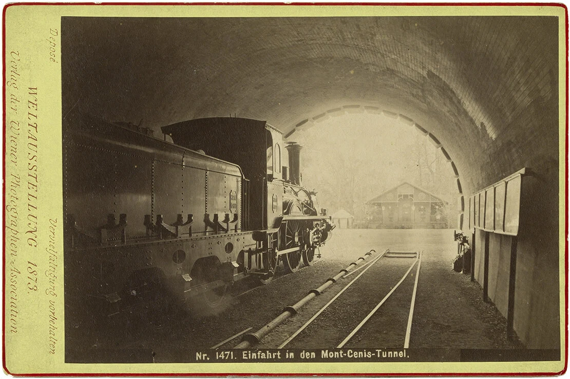 Michael Frankenstein, Einfahrt in den Mont-Cenis-Tunnel auf der Wiener Weltausstellung 1873, Wien Museum