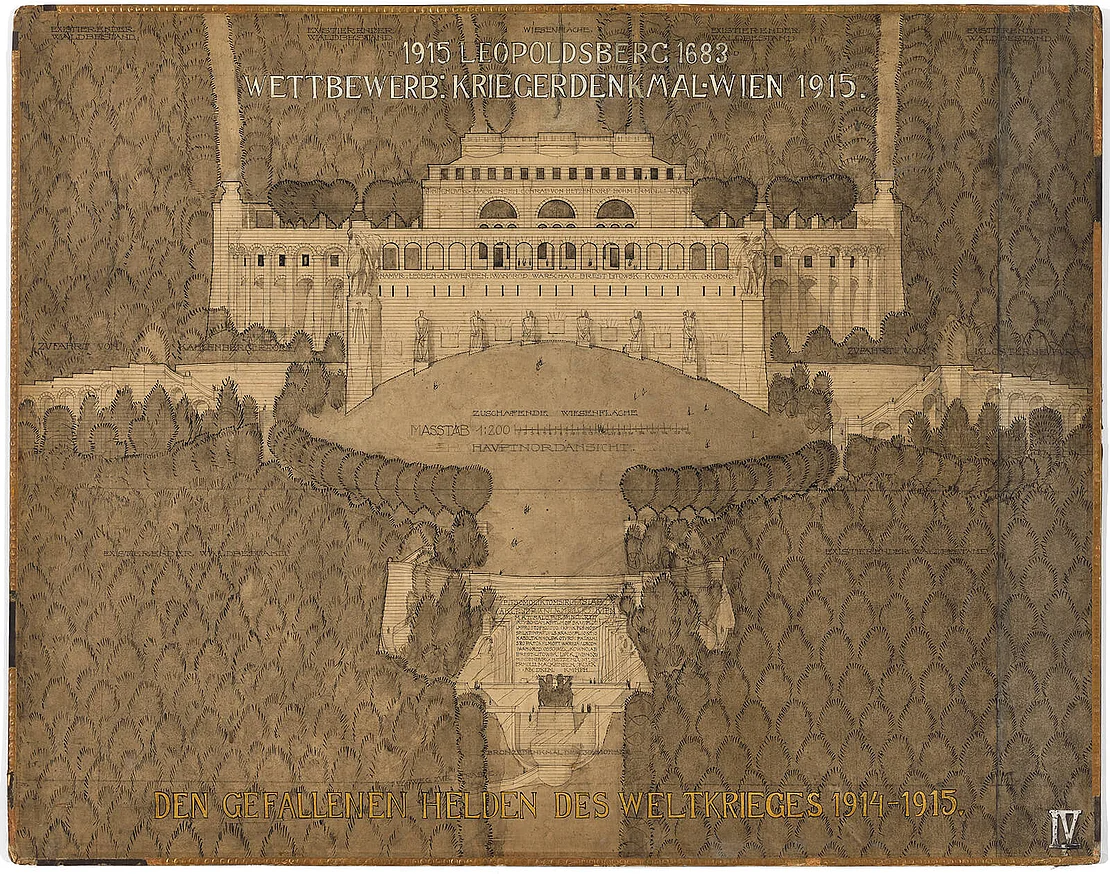 Friedrich Ohmann, Projekt für ein Kriegerdenkmal auf dem Leopoldsberg, 1915, Wien Museum, Inv.-Nr. 106942  